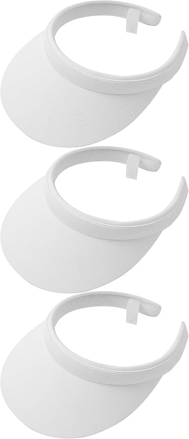 3 Pack Sports Sun Visor Hat Women Men Adjustable Clip On Visors Outdoor Golf Beach Cap