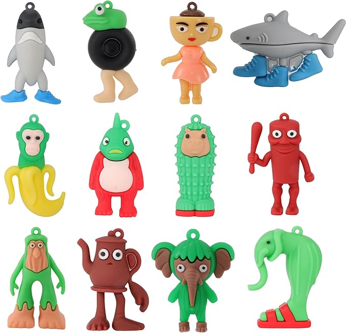 WMP® Italian Brainrot Toys, Tralalero Tralala Action Figure, Brainrot Meme Shark Figures Toys 2.5in, Funny Animals, Unique Key Chain Decor Gifts for Fans Office Room Figurine Decorations Doll(12Pcs)
