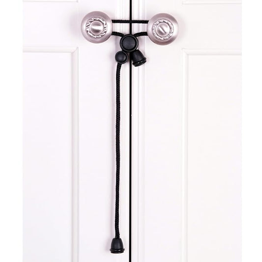 Baby Safety Cabinet Locks for Knobs Child Safety Cabinet Latches for Home Safety Strap for Baby Proofing Cabinets Kitchen Door RV No Drill No Screw No Adhesive (Black)