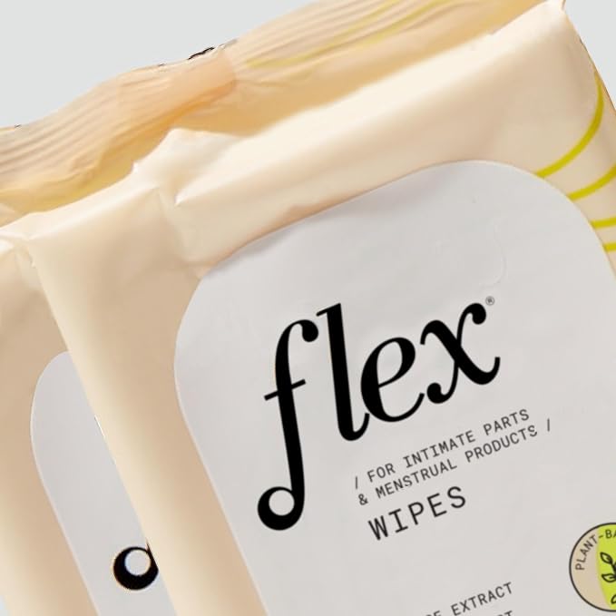 Flex Wipes | Feminine Wipes for Bodies, Menstrual Cups & Discs | Gentle on Intimate Areas | Dermatologist-tested | 6 Packs x 12-Count