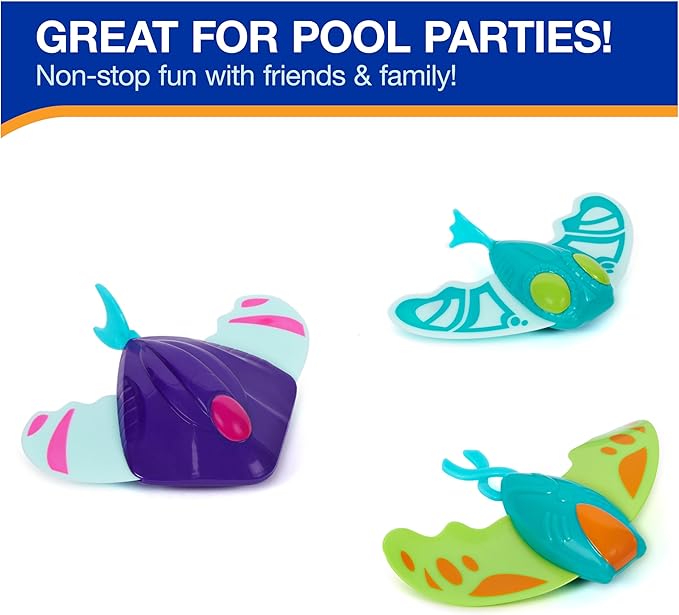 SwimWays Zoom-A-Rays Water Toys, Kids Pool Toys for Swim Training, Outdoor Games for Kids Aged 5 & Up, 3-Pack