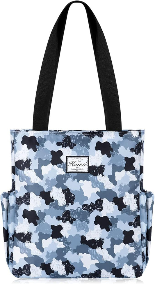 KAMO Floral Tote Bag - Waterproof Lightweight Handbags Travel Shoulder Bag for Hiking Yoga Gym Swimming Travel Beach