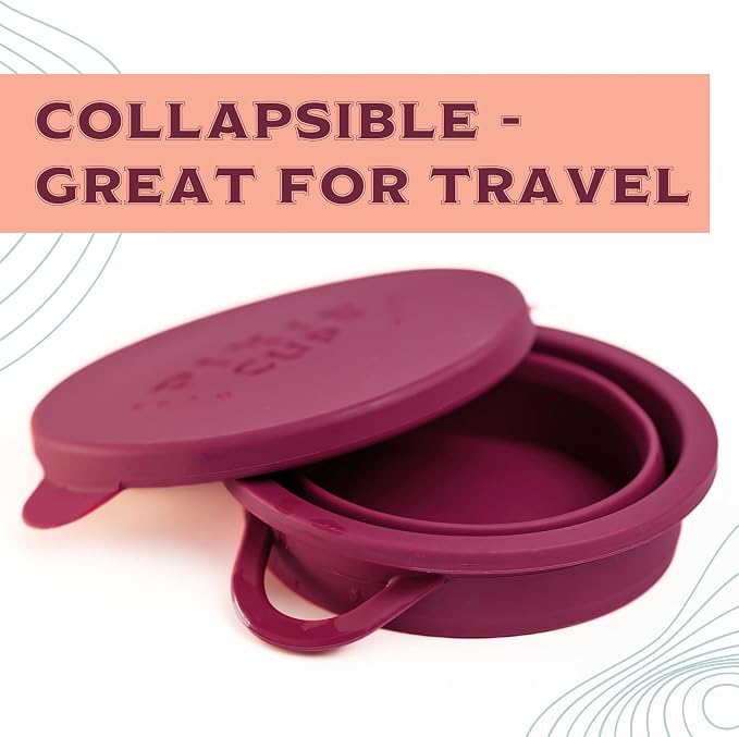Pixie Menstrual Cup Compact Sterilizer for Feminine Care - Good for Public Restrooms, Camping or Dorms - Collapsible Cleaner Container for Your Menstrual Disc & Period Cup - Microwavable - Reusable