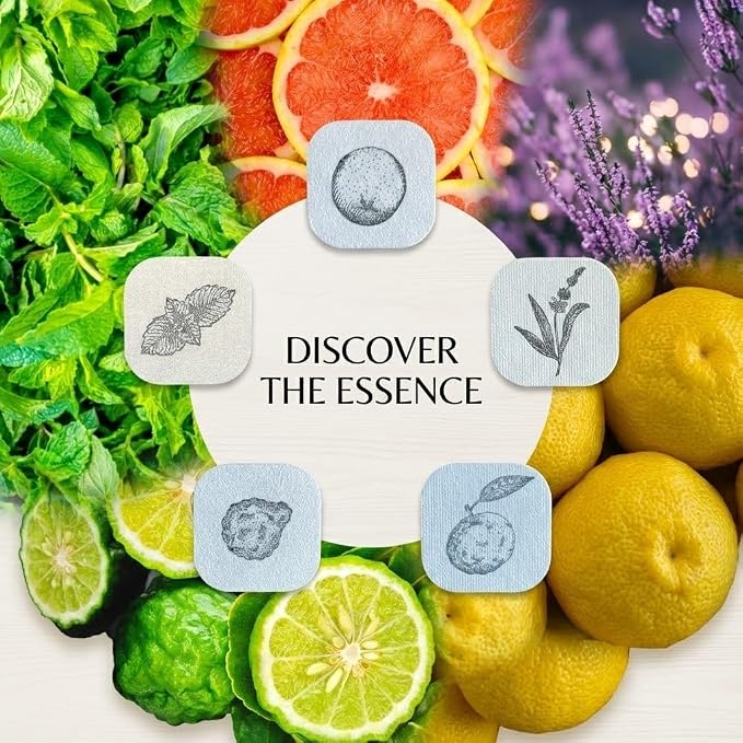 AROMA STICKERS® (Yuzu, Pack of 3) - 100% Natural Essential Oil Scented Mask Stickers for Face Mask & Pillow (12 Stickers/pc) -Pure Essential Oil Scented Mask Patch/Personal Aroma/Relaxing