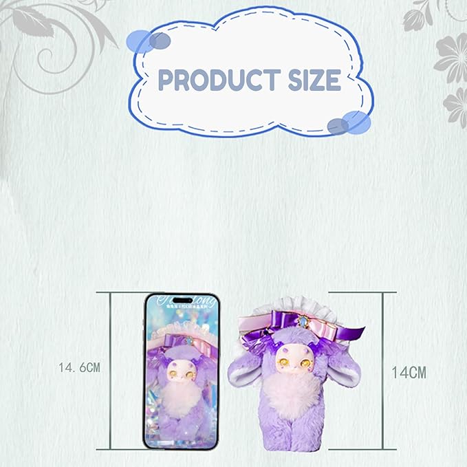 CALEMBOU Plush Doll Blind Box, Fantasy Creatures Series Vinyl Plush Mystery Toys, Kawaii 1 of 6 Possible Stuffed Dolls Soft Anime Plushies Christmas Birthday for Girls (Crystal Illusion Series)