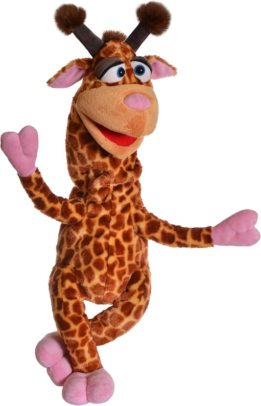 Living Puppets 21-Inch Plush Giraffe Hand Puppet - Fine European Design, Ultra-Soft and Cuddly, Promotes Child Development, Safety Certified, Teacher-Recommended for Boys and Girls