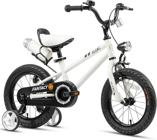 Glerc Fantacy Kids Bike, 12-20 Inch Children Bicycle for 2-13 Years Old Boys Girls, Kids Bicycle with Water Bottle Holder & Headlight & Training Wheels, Multiple Colors