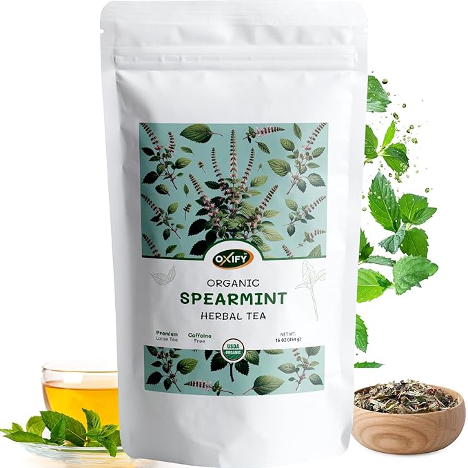 Oxify Organic Spearmint Herbal Loose Tea- 16 oz (16 oz, Spearmint)