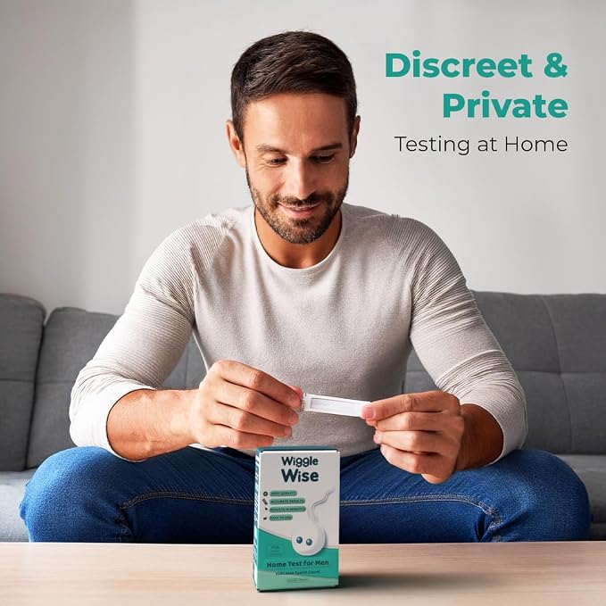 Fertility Test Kit for Men – Sperm Count Home Test Kit for Male Fertility – at-Home Semen Analysis Shows Normal or Low Sperm Count – Fast, Private, Easy to Use
