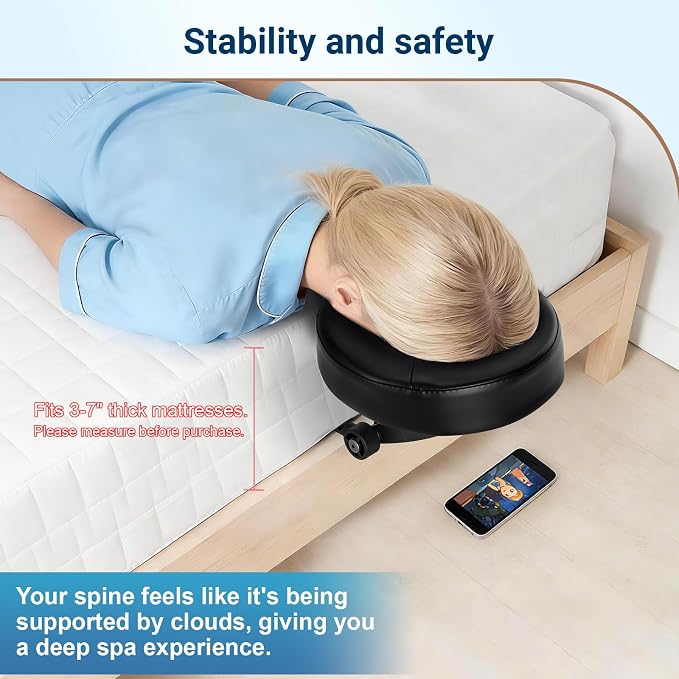 Face Down Tabletop Massage Kit with Hand Rest Pad | Adjustable Massage Headrest Face Cradle Universal Table Face Pillow for Office Desk & Spa Table Bed Portable Ergonomic Black