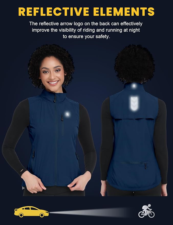 Little Donkey Andy Women's Lightweight Quick Dry Vest Windproof Summer Vest | Stretch Quick Dry Material, Windproof Breathable Vest, Cooling Effect Summer Outerwear, Running Cycling Golf Tennis Hiking