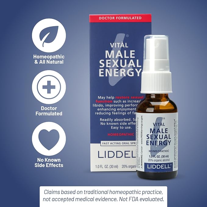 Liddell Homeopathic Vital Male Sexual Energy for Men - 1fl oz