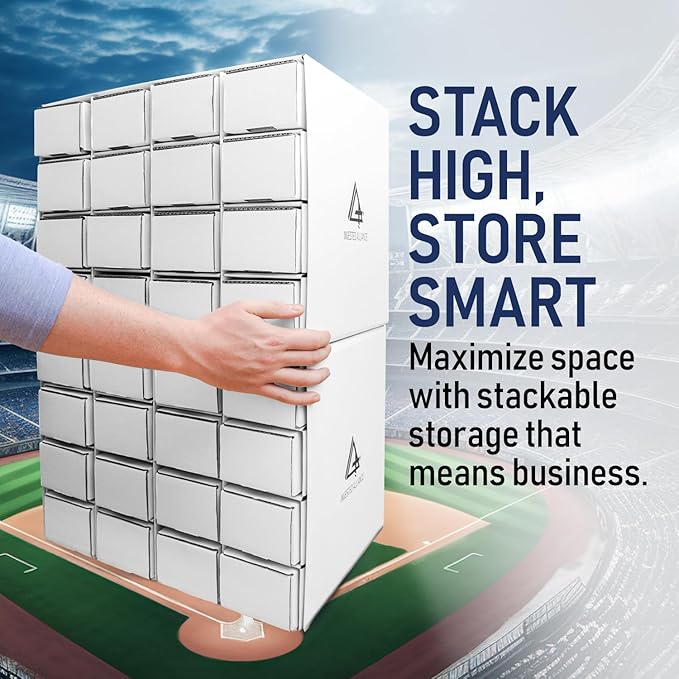 Premium Trading Card Box Storage For Sports, Baseball, Football, Basketball, MTG & TCG Collector | Baseball Card Storage Boxes & Organizer For Magic Sorter Bulk. Sports Holder For Collection.