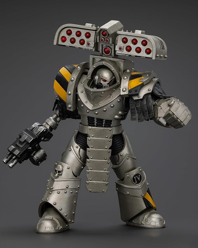 JoyToy 40K Genuine License 1:18 Action Figure, lron Warriors Tyrant Siege Master Terminator with Rocket Launcher, 5.35in Collectible Action Figures