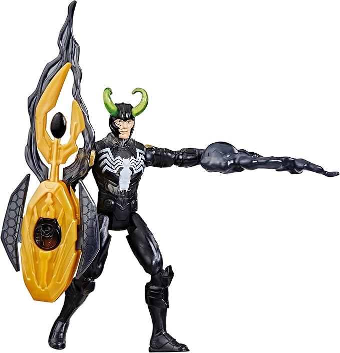 Marvel Avengers VenomVersus Epic World of Action Venomized Loki Figure with Battle Gear Accessories, 4-Inch Super Hero Toys for Kids Ages 4+