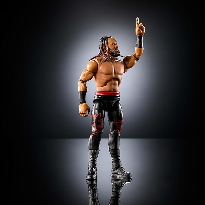 Mattel WWE Elite Action Figure & Accessories, Series #118, 6-inch Collectible Jacob Fatu with 25 Articulation Points & Swappable Hands