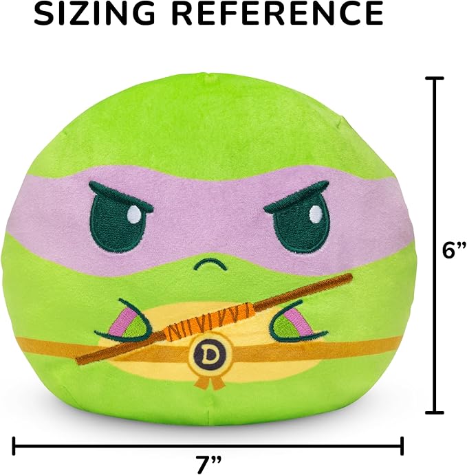 TeeTurtle Teenage Mutant Ninja Turtles 6" Reversible Plushie - Donatello - Cute Kawaii Soft Stuffed Animal