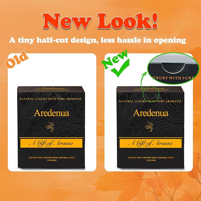 Autumn Leaves Candle – Fall Seasonal Leaf Aroma, Autumn Soy Candles for Winter Home Décor, Cozy Holiday & Christmas Candles Gift, Season Celebration Winter Gifts for Women