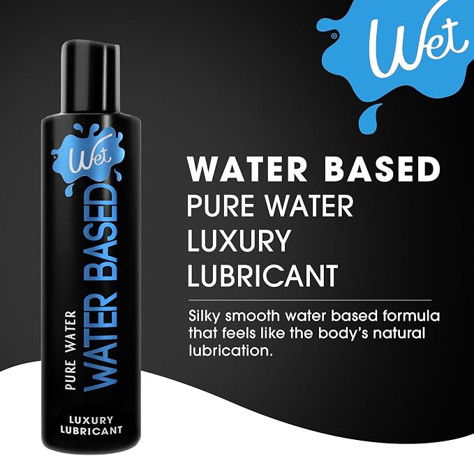 Wet Silver Water-Based Lubricant | Long-Lasting, Original Premium Formula | Vegan, pH-Balanced, Hypoallergenic, Paraben-Free, Non-staining | Lube for Men, Women & Couples, 4.2 fl oz