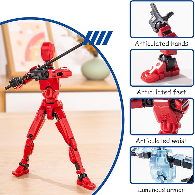 T13 Action Figure Set - 4PCS Titan 13 Action Figures - 3D Printed Toys - Fun and Educational