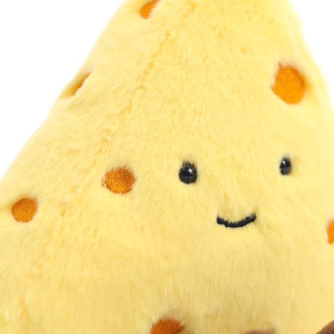 RECUR Plush Cheese Stuffed Animal Toys,Soft Food Plush,Cute Funny Plushie,Adorable Gift for All Ages
