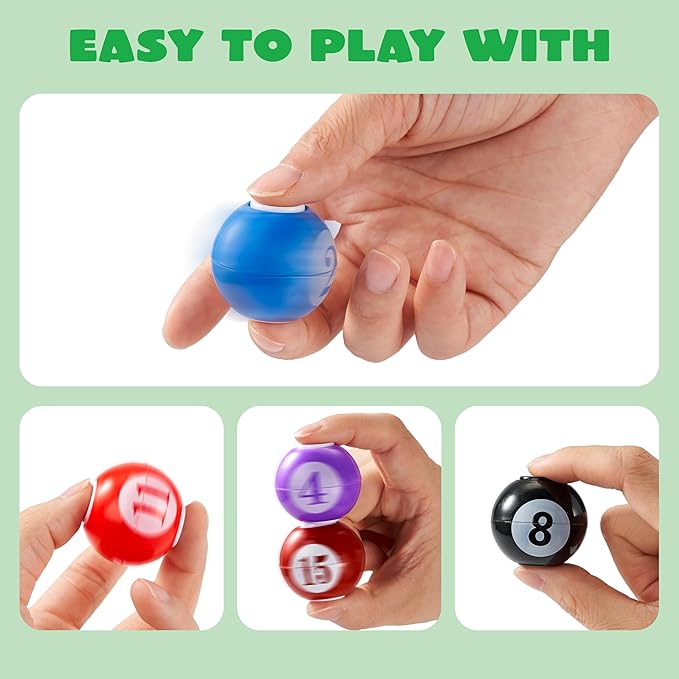 JOYIN 36 Pack 8-Ball Pool Fidget Spinners for Kids, Pool Ball Party Favors, Fidget Toys Bulk, Stress Balls, Goodie Bag Stuffers for Birthday Party, Treasure Box for Classroom