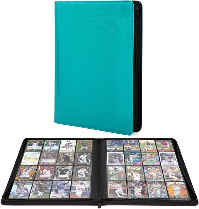 Premium 1000+ Pockets Trading Card Binder, 16-Pocket Ringless Side-Loading Album for TCG, MTG, Lorcana, Sports & Standard-Size Cards