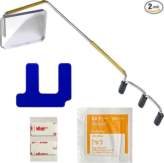 Take A Look Cycling Mirror with Helmet Adapter– Low-Tech Rearview Mirror for Bikes – fits Helmet & Sunglasses – Shatter-Resistant Polycarbonate Lens, Always On (Left-Side)
