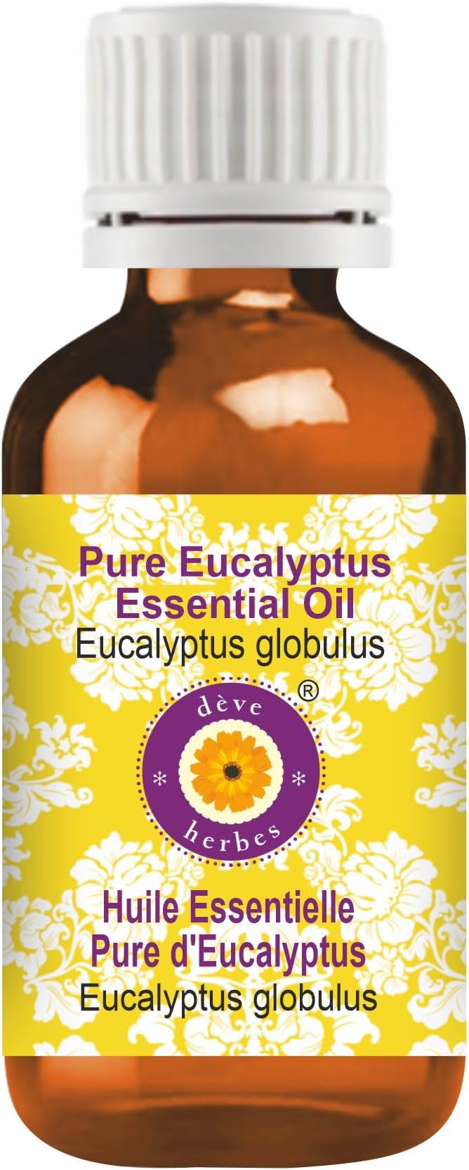 Deve Herbes Pure Eucalyptus Essential Oil (Eucalyptus globulus) Steam Distilled 15ml (0.50 oz)