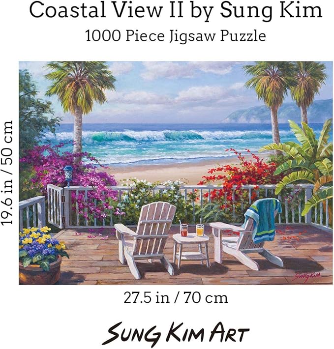 Sung Kim Art - Jigsaw Puzzle 1000 Piece for Adults (Coastal View II)