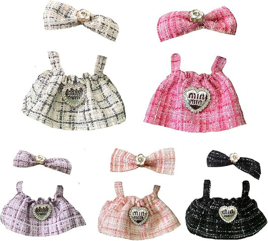 Clothes Set for 17cm Doll, 5 Pack Clothes & Outfit Pack for 17cm Dolls, Dolls Accessories for Collectors, No Doll Included (Set 6)