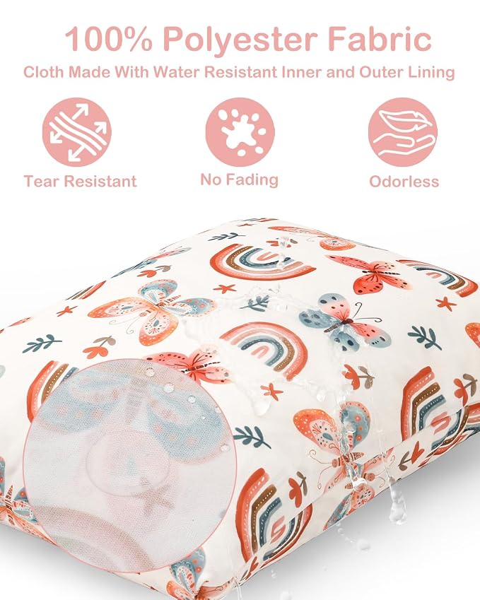 ALVA ALVABABY 2 pcs Cloth Diaper Wet Dry Bags Waterproof Reusable with Two Zippered Pockets Travel Beach Pool Daycare Soiled Baby Items Yoga Gym Bag for Swimsuits or Wet Clothes 2LM26