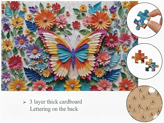 1000 Pieces Jigsaw Puzzles for Adults, Floral & Bird Series - Exquisite Nature Art & Seamless Fit, Calming Brain Teaser, Large 28" x 20", Great Gift for Garden Lovers（Wings of Spring）