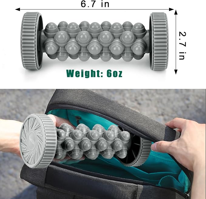 ZanLLW Foot Roller Massager for Plantar Fasciitis Relief, Manual Deep Tissue Foot Massager for Circulation, Pain Relief, Reflexology Trigger Point Therapy Feet Massage Roller for Arch, Heel Recovery