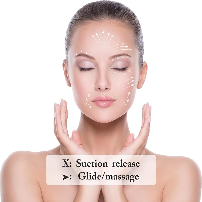BBTO 4 Pcs Glass Facial Cupping Set Silicone Vacuum Suction Massage Cups Skin Tightening Therapy for Face Body Eyes Back Shoulder Pain (Classic)