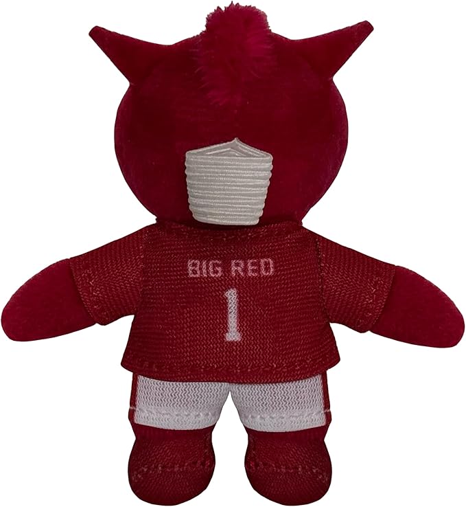 Bobbi-Dobbiez Attachable Plushie University of Arkansas Big Red Mascot – Attaches to Backpacks, Bags, Shoes, Water Bottles, and More