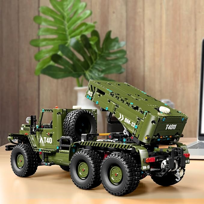 JMBricklayer Rocket Artillery Building Set, Adults WW2 Military Tank Model Toy Construction Set, Army Vehicle Collectible Home Display, Gifts for Boys Teens Adults 61507