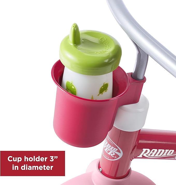 Radio Flyer Stroll N Trike Grows with Child, Converts from Parent Steering to Pedaling for Ages 1-5, Features Safety Harness, UV-Protection Canopy, Cup Holder, Toy Storage, and More, Amazon Exclusive