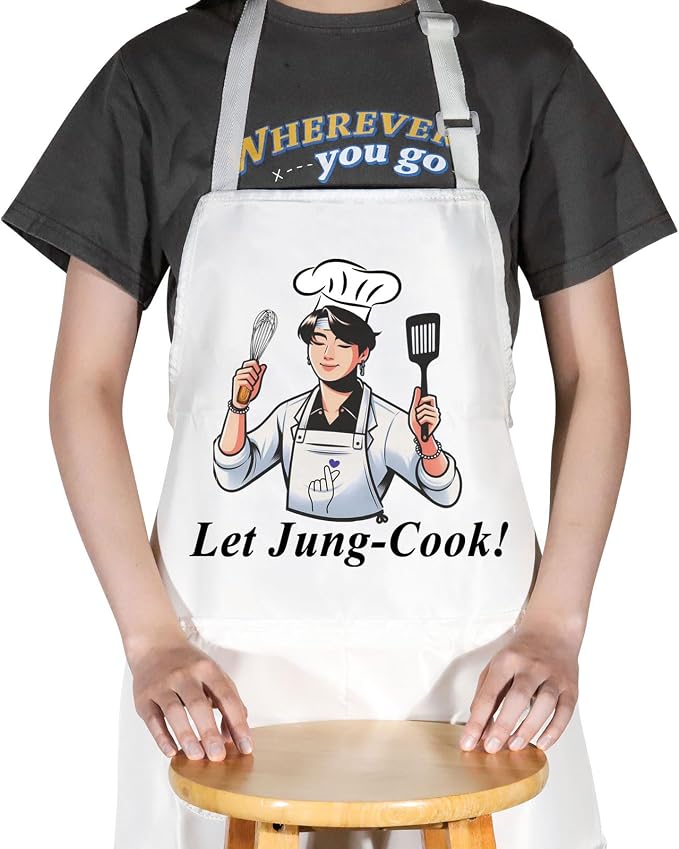 JNIAP Korean Group Kitchen Apron Korean Group Fans Gifts Korean Group Kitchen Gifts Korean Music Lover Gift