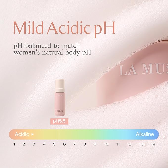 LA MUSE Daily Feminine Wash | pH Balanced Paraben-Free Vaginal Wash | Micro Bubble, Soft & Mild Cleansing for Sensitive Skin | Plant Based Natural Intimate Hygiene for Women | 5.07 fl oz
