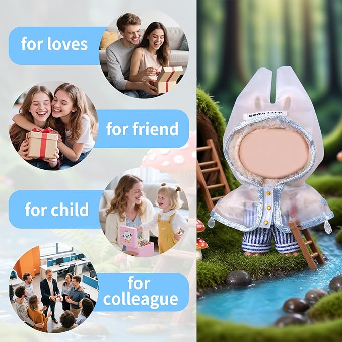 Coolcandy 17cm Doll Clothes, Fashionable Dolls Outfit with Accessories Suit, Stylish Adorable Dolls Clothes Set, Soft Fabric, Detailed Stitching(Doll Not Included)