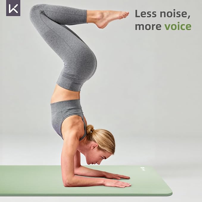 KEEP Extra Thick NBR Yoga Mat for Women & Men, 15mm Thick, 72”x32” Large Exercise Mat with Non-Slip Workout Mat for Yoga, Pilates, Stretching, Meditation – Wide & Cushioned Fitness Mat