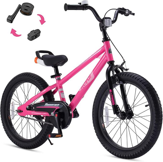 RoyalBaby Kids Bike Freestyle Classic & EZ Balance Pedal Switchable Bicycle, 12 14 16 18 Inch, 3-10 Years Toddler to Big Kids