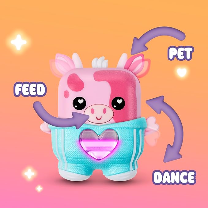 Mootilda The Pink Cow, Electronic Pet Cow Toy, 70+ Responses, Interactive Fidget Toys for Girls & Boys Ages 5+