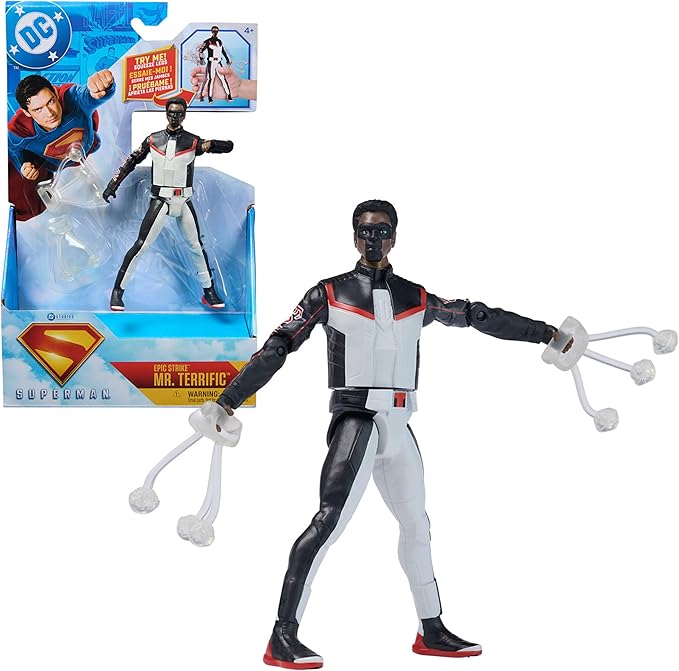 DC Comics, Superman, Mr. Terrific, Epic Strike Action Figure, 6-Inch Tall, Authentic Movie Styling, Includes 2 Accessories, Kids Toys for Boys and Girls Ages 4 and Up