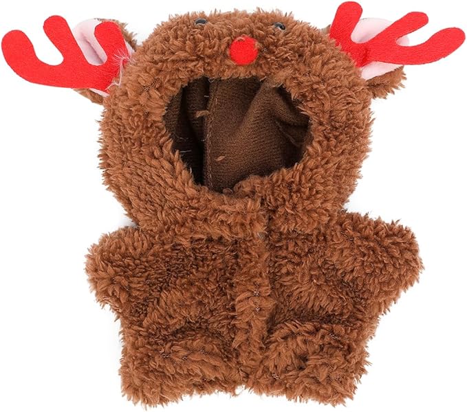 Doll Clothes for Labubu (for Standing/Sitting 17/15cm Plush Doll)(NO Doll)- Multiple Style Accessories Handcrafted Clothing Dress Up Included Headwear and Clothes for Girl Woman (Mdeer)