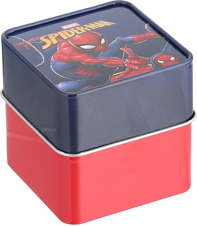 Marvel Spider-Man Kids' LCD Watch – Flashing LED Bullet Band, Digital Time Display, Red & Blue Design, Durable Plastic Case, Adjustable Silicone Strap – Fits Wrists 5.5" to 8"