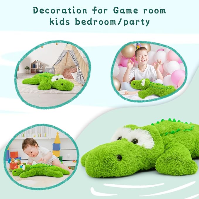 Tezituor Alligator Stuffed Animal, 28 inch Large Stuffed Crocodile Plush Toy, Soft Alligator Plush Pillow for Boys Girls