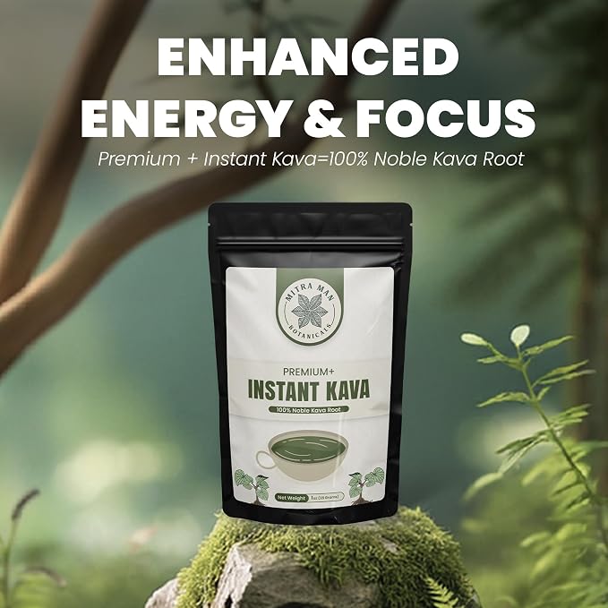 100% Root Extracted True Kava Calm Natural Powdered drink Easy to Use Instant Kava fully water soluble for Everyone 6+ Year Old Roots 1oz Pack