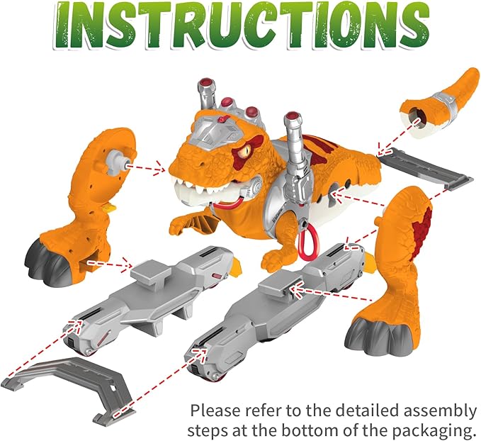 Dinosaur Ride On Toy Cars for Kids, Toddler Electric Ride On Toys with Music, Light & Smoke, 3-5 Year Old boy Gift, Preschool Kids Scooter Foot-to-Floor Walker for Indoor Outdoor